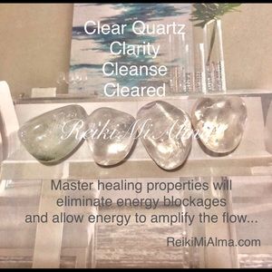 Clear Quartz Reiki Infused Crystal Tumbled Stone